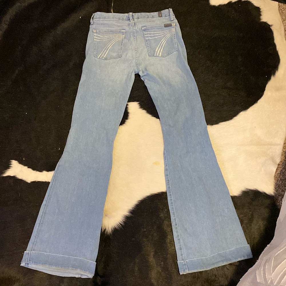 Worn light wash seven size 29!